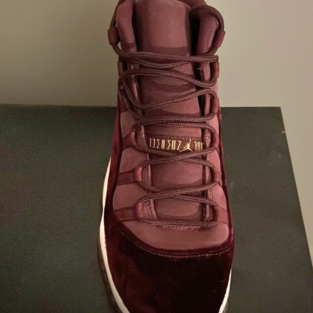 Jordan Red Retro Sneakers with Padded Collar